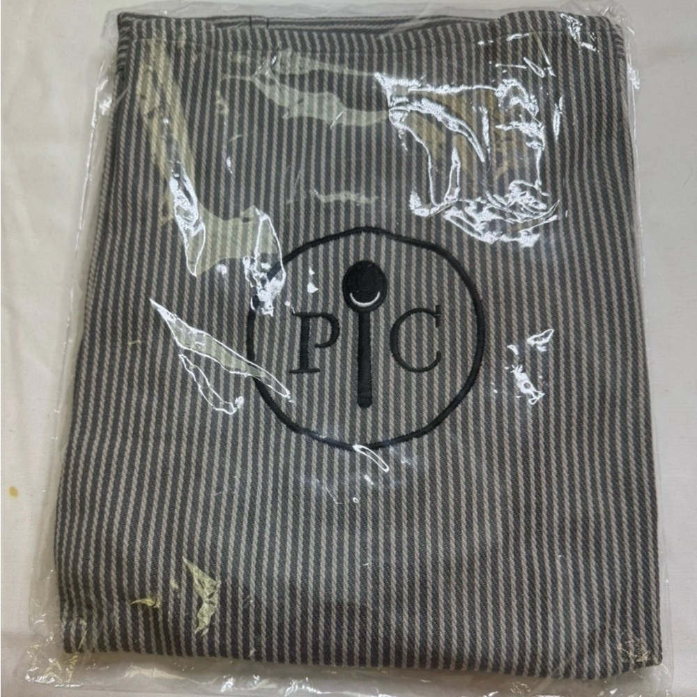 Pampered Chef Gray Striped Kitchen Apron Gift Mother's Day NWT